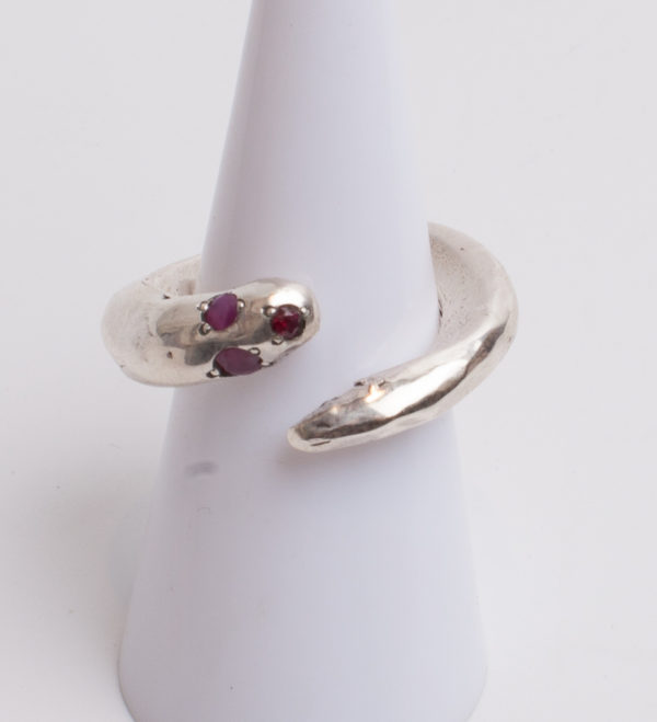 Snake Ring Stones Sterling Silver - Image 2