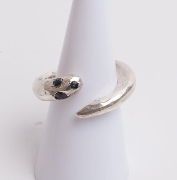 Snake Ring Stones Sterling Silver