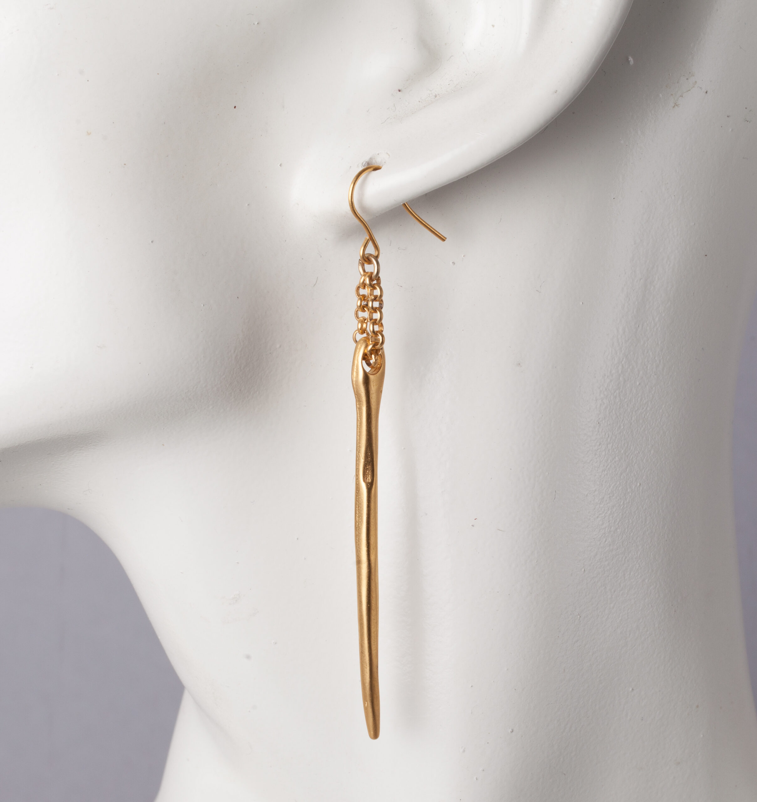 Pretty flowing long knot pattern metal tassel earrings in gold and sil –  www.soosi.co.in