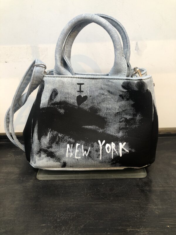 Graffiti mini bag blu jean - Image 2